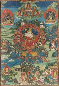 Ganapati Thangka door Tibetan culture.