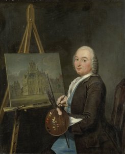 Portret van Jan ten Compe, Schilder en Kunsthandelaar in Amsterdam