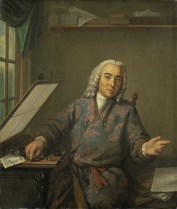 Portret van de graveur Jan Caspar Philips door Tibout Regters