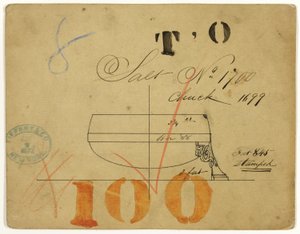 Ontwerp voor zoutvaatje nr. 1700