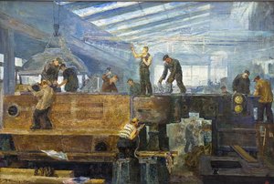 Het vijfjarenplan - Turbine-installatie door Tikhon Pavlovich Chernyshev