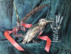 Stilleven met zilveren vogel, 2021