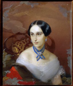 Portret van Natalia Pushkina Lanskaya (Natalia Nikolaievna Gontcharova)