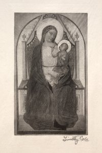 Oude Italiaanse Meesters: Madonna Enthroned met Kind dat Vogel Vasthoudt, 1885