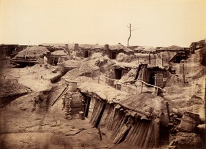 Verblijfplaatsen van mannen in Fort Sedgwick, bekend als Fort Hell