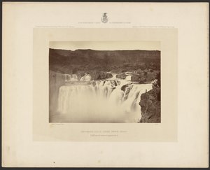 Shoshone watervallen, Snake River, Idaho, volledig zijaanzicht op bovenste niveau
