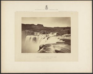 Shoshone watervallen, Snake River, Idaho, Uitzicht over de top van de watervallen