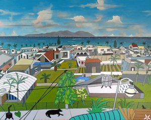 Uitzicht op Dulan dorp, 2016 door Timothy Nathan Joel