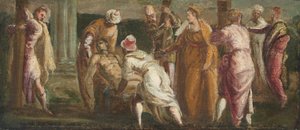 Sint Helena Test de Ware Kruis door Tintoretto