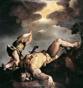 David en Goliath door Titian (c.1488 1576)
