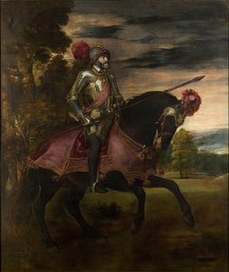 De keizer Karel V te paard in Muhlberg door Tiziano Vecelli