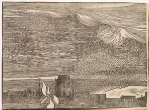 De ondergang van het leger van de farao in de Rode Zee door Titian (c.1488 1576)