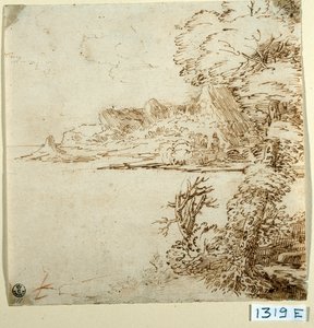 Uitzicht op een Bergachtige Kust door Titian (c.1488 1576)