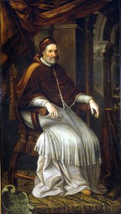 Pius IV (1499 - 1565). Schilderij door Bizzozzero. Milaan, Collectie van Ca 