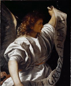Polyptych Averoldi: Aankondigingsengel door Titian (c.1488 1576)