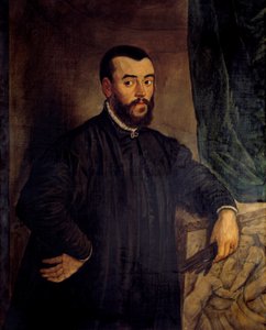 Portret van Andre Vesale, anatoom en arts van Karel V door Tiziano Vecelli