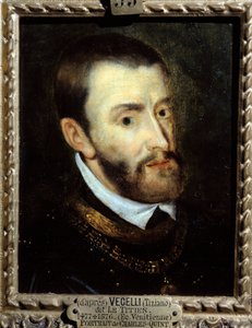 Portret van keizer Karel V (1500-1558) door Titian (c.1488 1576)