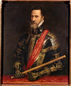 Portret van Ferdinand Alvare de Toledo, hertog van Alba, gouverneur van Vlaanderen (1508-1582) door Tiziano Vecelli