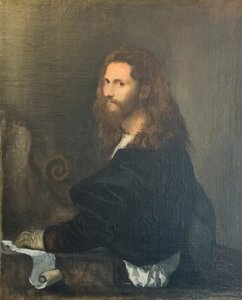 Portret van een muzikant door Titian (c.1488 1576)