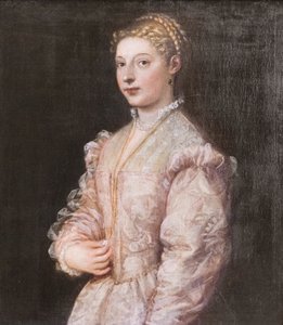 Portret van een jonge vrouw (Lavinia) door Titian (c.1488 1576)