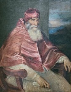 Portret van paus Paulus III door Titian (c.1488 1576)
