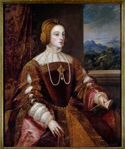 Portret van keizerin Isabella van Portugal (1503-1539) door Tiziano Vecelli