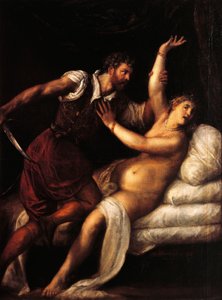 Tarquinius en Lucretia, door Titiaan (ca 1490-1576)