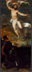 Het centrale paneel opstanding van het polyptiek Averoldi door Tiziano Vecelli