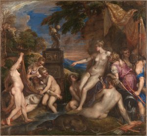 Diana en Callisto door Titian