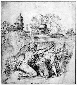 Landschap met twee jongeren, ca. 1510, 1937