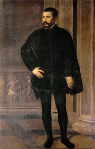 Portret van Diego Hurtado de Mendoza y Pacheco 1503-1575, ca. 1535-1540 door Titian