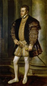 Portret van Filips II 1527-1598, Koning van Spanje en Portugal door Titian