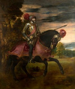 Spaans:  Carlos V en la batalla de Mühlberg Ruitersportret van Karel V door Titian