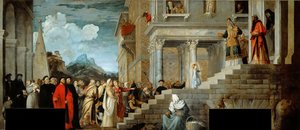 De Presentatie van de Maagd in de Tempel, 1534-1538 door Titian