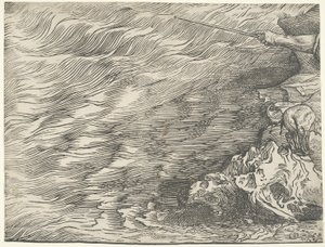 De onderdompeling van het leger van de Farao in de Rode Zee door Titian