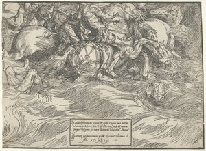 De onderdompeling van het leger van de Farao in de Rode Zee door Titian
