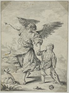 Tobias en de engel door Titian