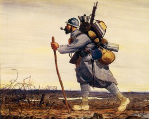 Franse poilu (soldaat) uit de Grote Oorlog