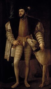 Karel V, Heilige Roomse Keizer en Koning van Spanje met zijn Hond, 1533