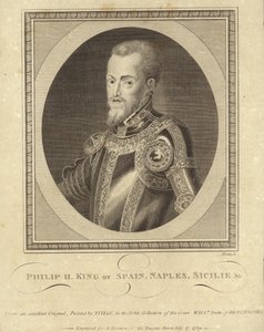 Koning Filips II van Spanje door Tiziano Vecelli