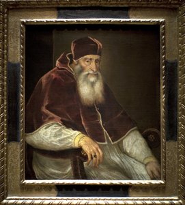 Paus Paulus III (Alessandro Farnese) door Tiziano Vecelli
