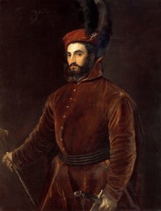 Portret van Ippolito de Medici door Tiziano Vecelli