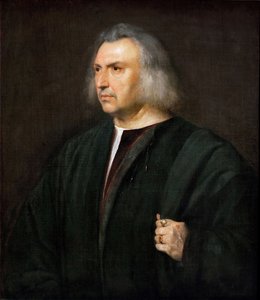 Portret van de arts Gian Giacomo Bartolotti da Parma door Tiziano Vecelli