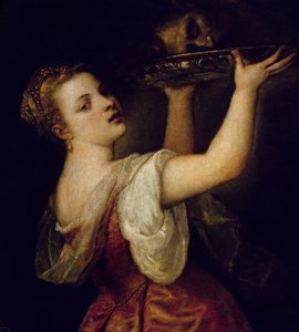 Salome draagt het hoofd van Johannes de Doper door Tiziano Vecelli