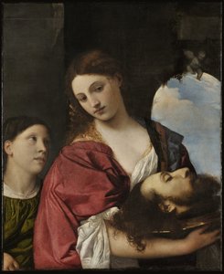 Salome met het hoofd van Johannes de Doper door Tiziano Vecelli