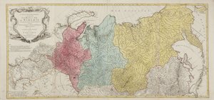 Kaart van het Russische Rijk door Tobias Conrad Lotter