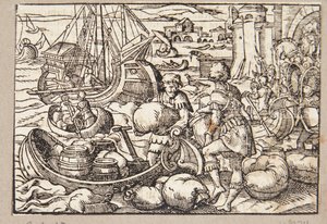 Gaius Lutatius verslaat de vloot van Carthago door Tobias Stimmer