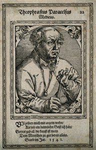 Philippus Theophrastus Aureolus Bombastus von Hohenheim Paracelsus, 1587 door Tobias Stimmer