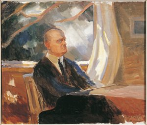 Portret van Jean Christian Julius Sibelius