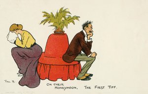 De eerste ruzie (kleur litho)